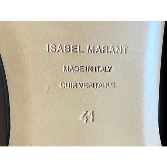 Isabel Marant Gray Leather Loafers w/ Buckle Detail, Size 11 (US) 41 (EU) - Picture 10 of 11